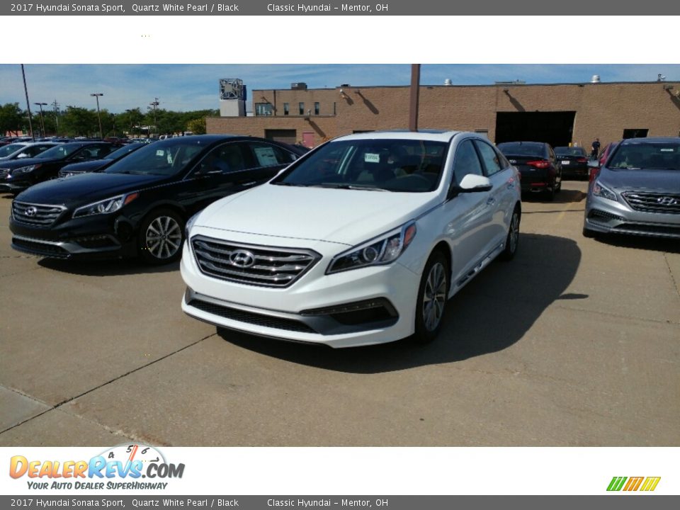 2017 Hyundai Sonata Sport Quartz White Pearl / Black Photo #1