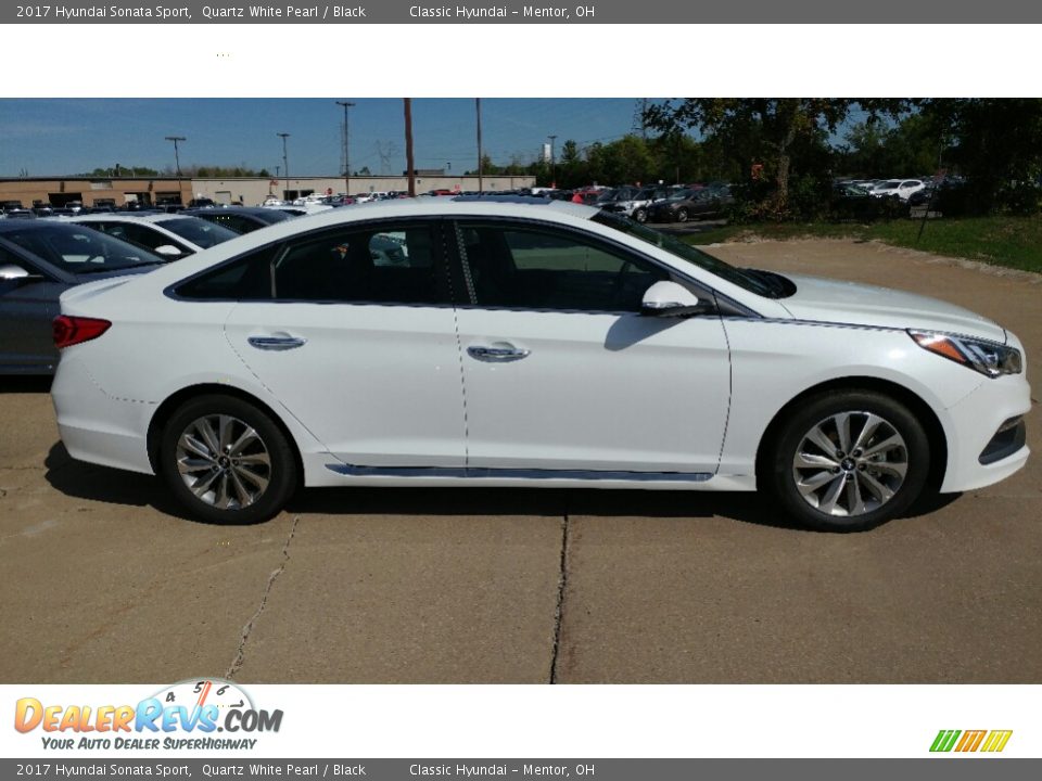 2017 Hyundai Sonata Sport Quartz White Pearl / Black Photo #2