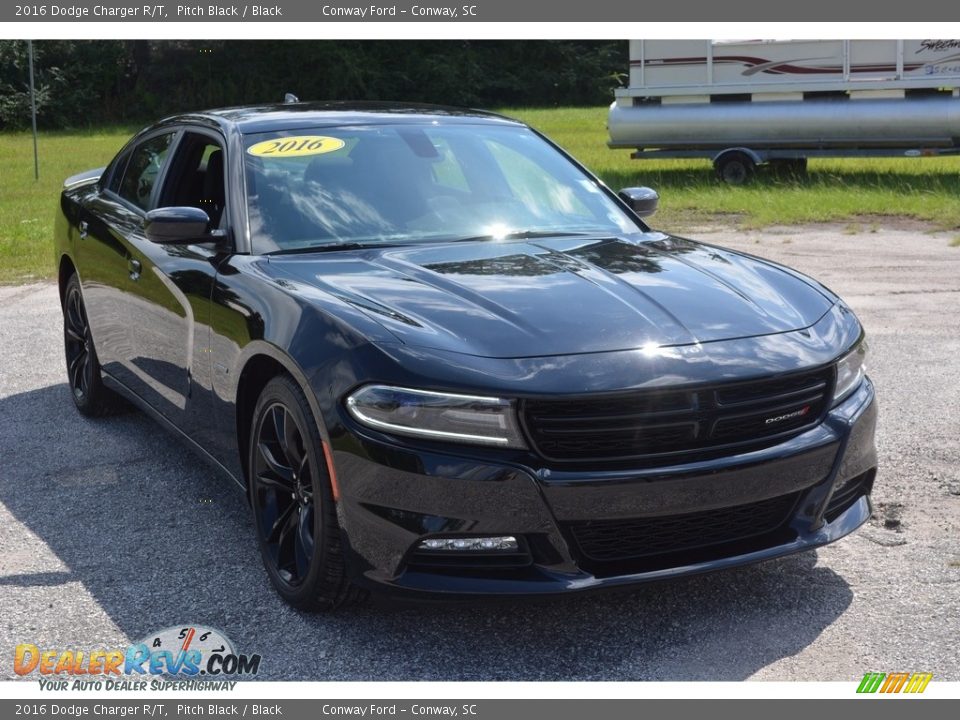 2016 Dodge Charger R/T Pitch Black / Black Photo #1