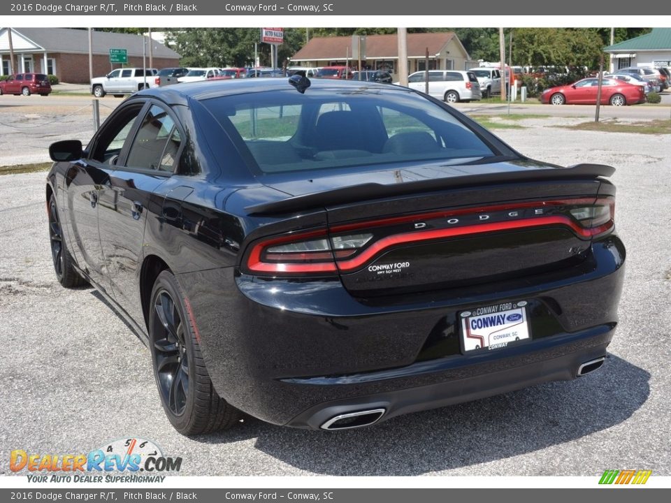 2016 Dodge Charger R/T Pitch Black / Black Photo #8