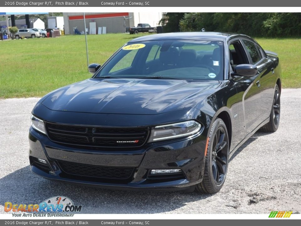 2016 Dodge Charger R/T Pitch Black / Black Photo #10