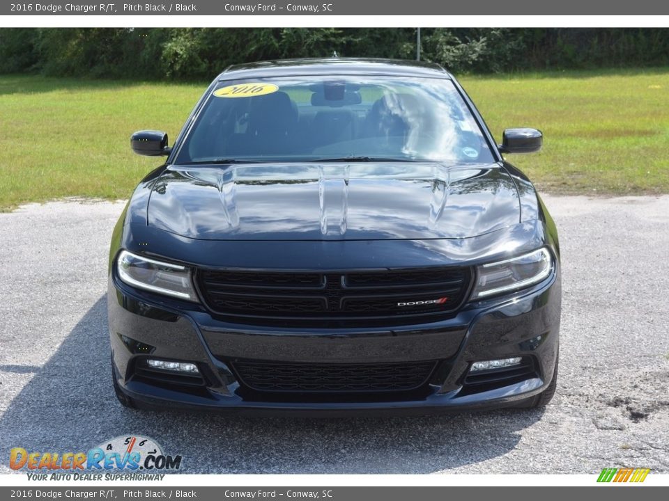 2016 Dodge Charger R/T Pitch Black / Black Photo #11