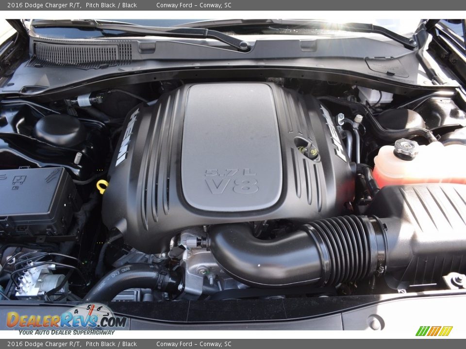 2016 Dodge Charger R/T Pitch Black / Black Photo #16