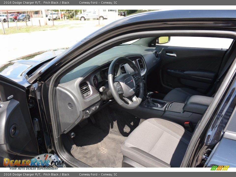 2016 Dodge Charger R/T Pitch Black / Black Photo #18