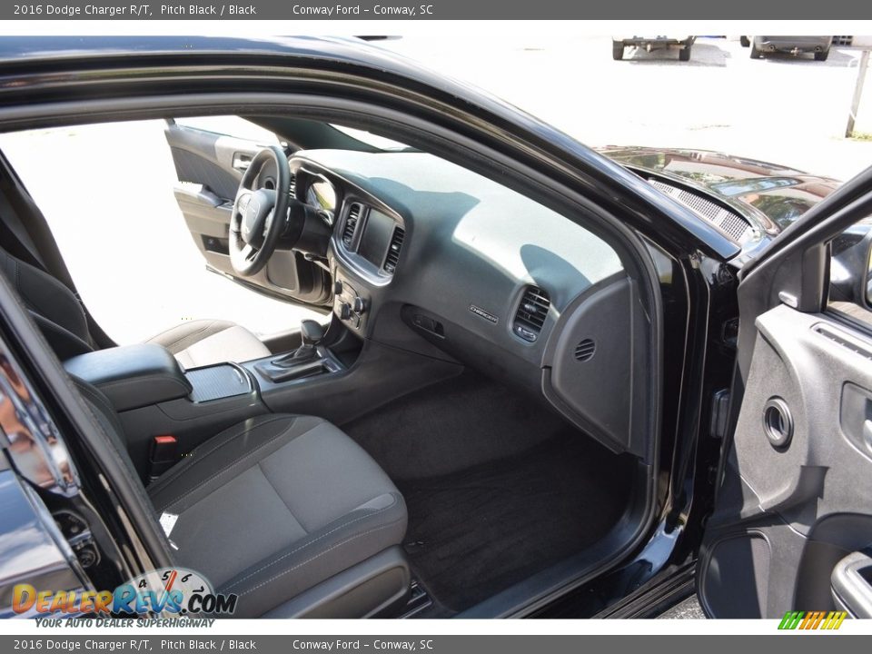 2016 Dodge Charger R/T Pitch Black / Black Photo #26