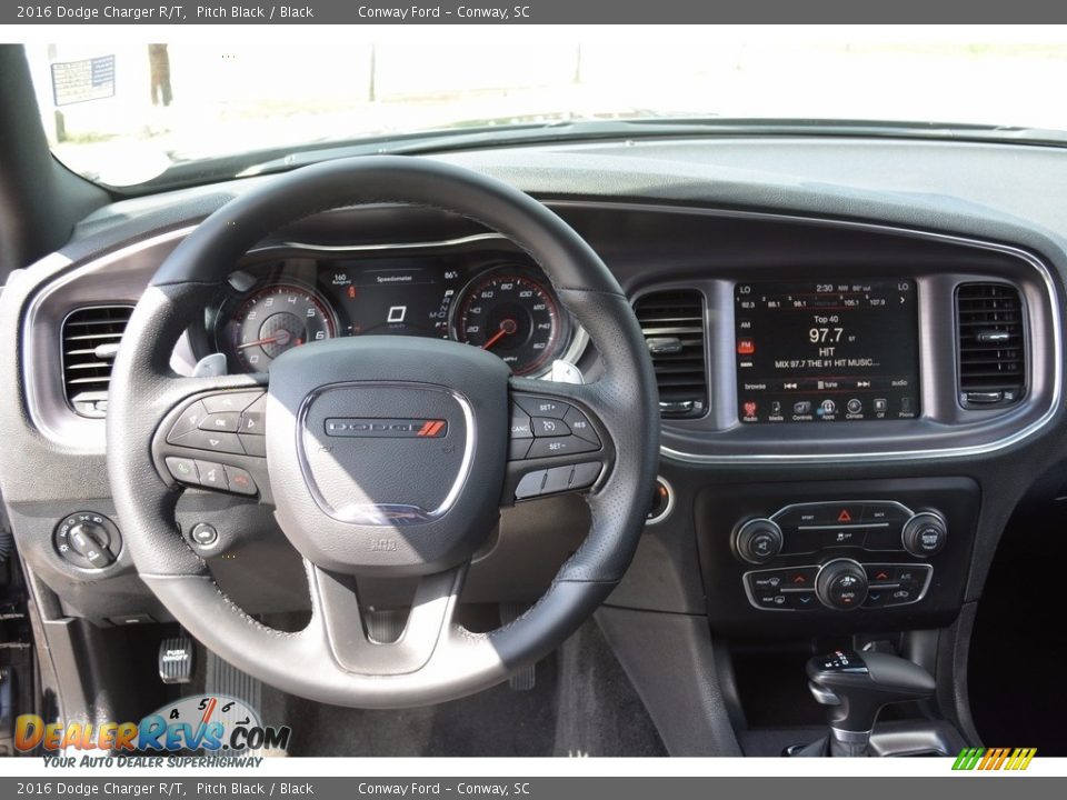 2016 Dodge Charger R/T Pitch Black / Black Photo #28