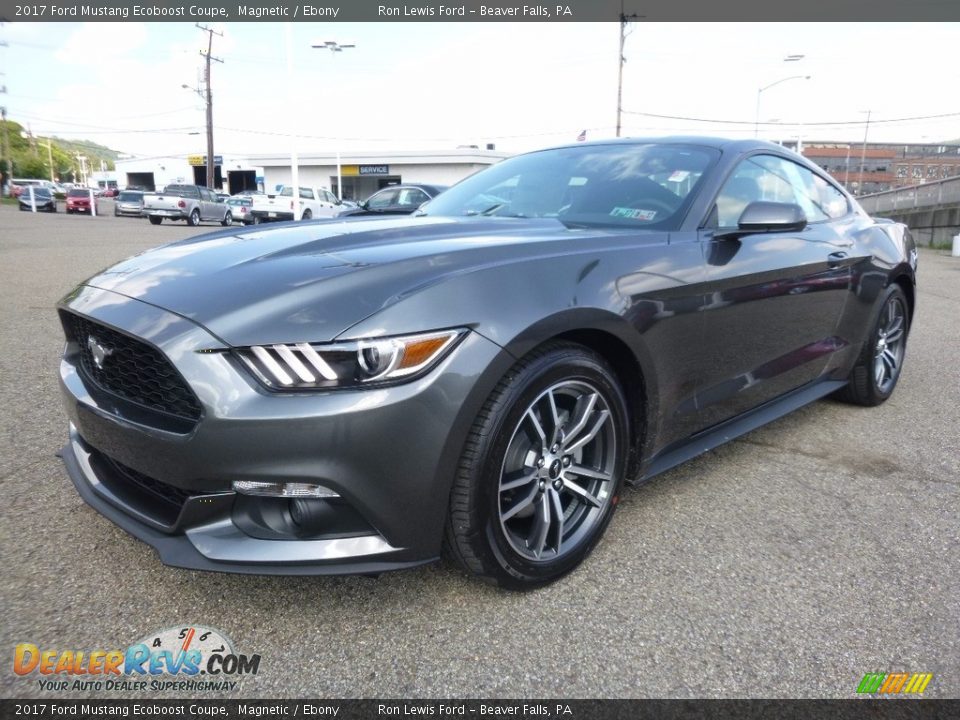2017 Ford Mustang Ecoboost Coupe Magnetic / Ebony Photo #6