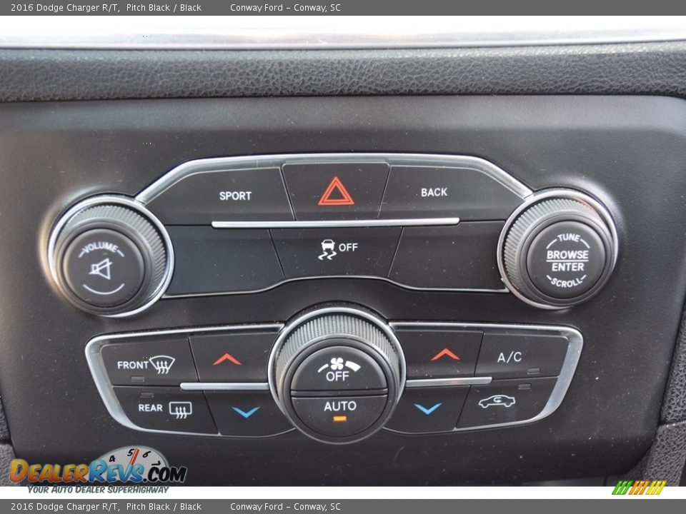 2016 Dodge Charger R/T Pitch Black / Black Photo #36