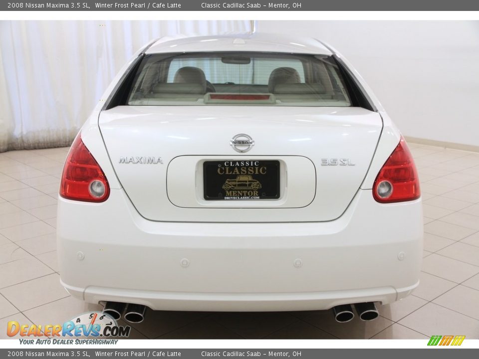 2008 Nissan Maxima 3.5 SL Winter Frost Pearl / Cafe Latte Photo #18