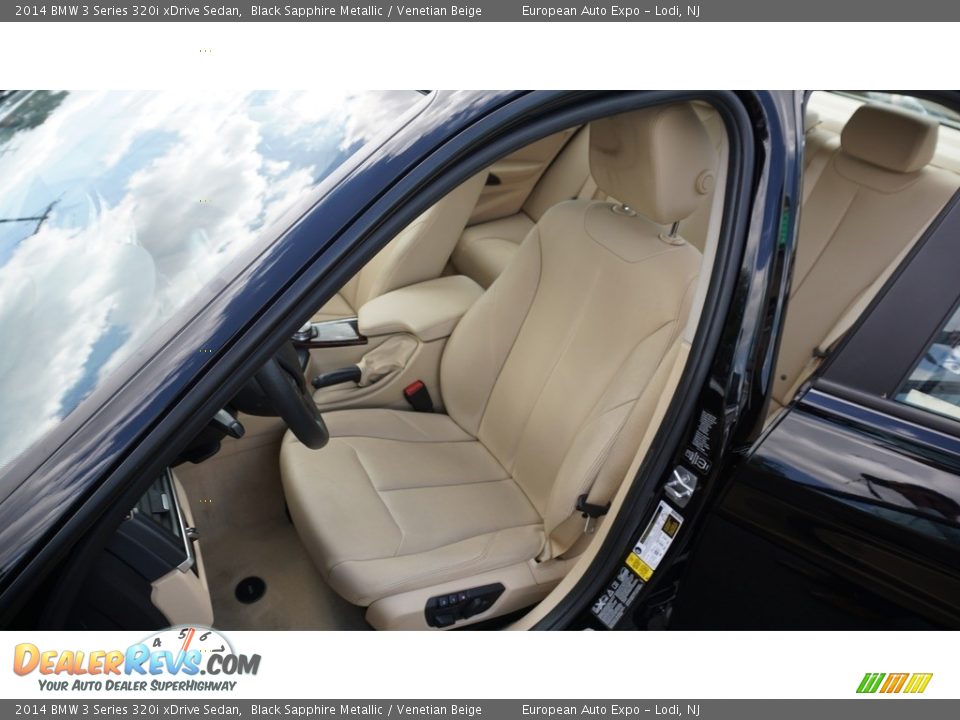 2014 BMW 3 Series 320i xDrive Sedan Black Sapphire Metallic / Venetian Beige Photo #9