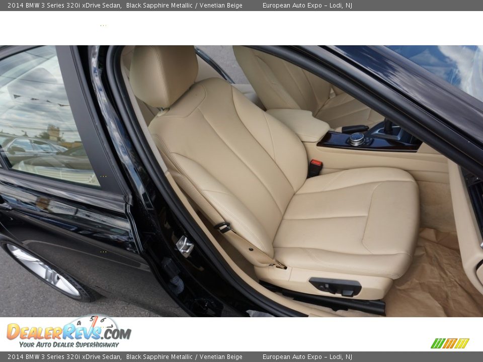 2014 BMW 3 Series 320i xDrive Sedan Black Sapphire Metallic / Venetian Beige Photo #10