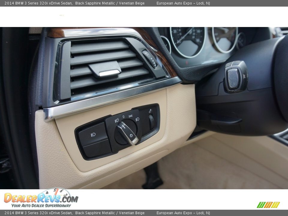 2014 BMW 3 Series 320i xDrive Sedan Black Sapphire Metallic / Venetian Beige Photo #14
