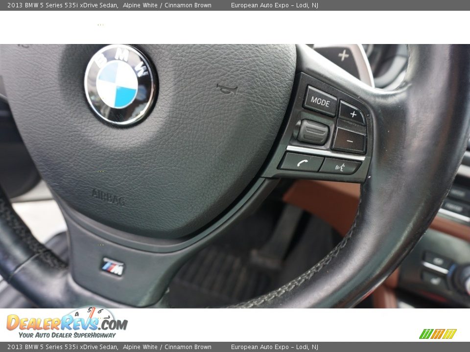 2013 BMW 5 Series 535i xDrive Sedan Alpine White / Cinnamon Brown Photo #18