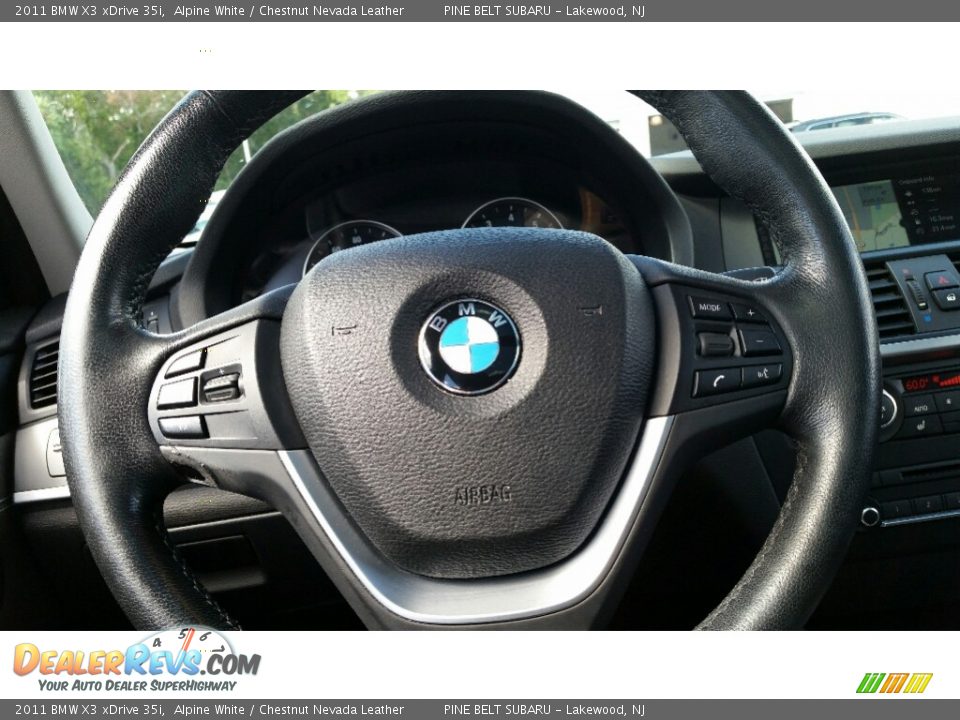 2011 BMW X3 xDrive 35i Alpine White / Chestnut Nevada Leather Photo #17