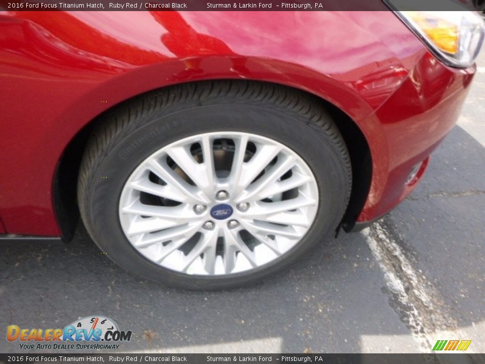 2016 Ford Focus Titanium Hatch Ruby Red / Charcoal Black Photo #2