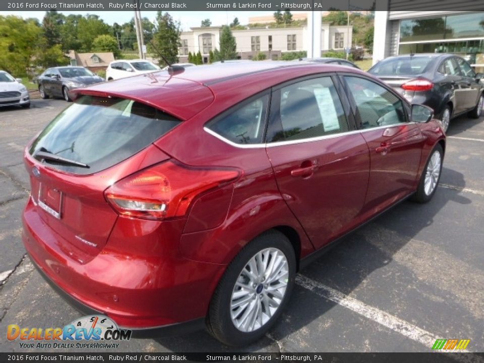 2016 Ford Focus Titanium Hatch Ruby Red / Charcoal Black Photo #4