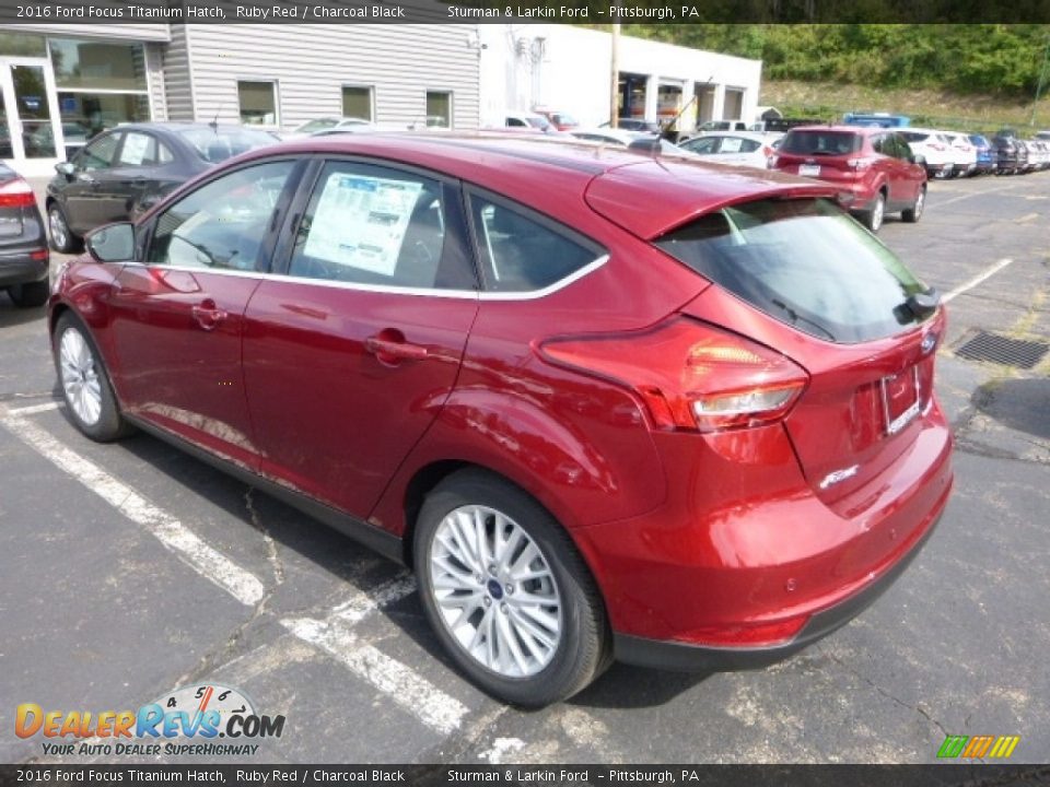 2016 Ford Focus Titanium Hatch Ruby Red / Charcoal Black Photo #5