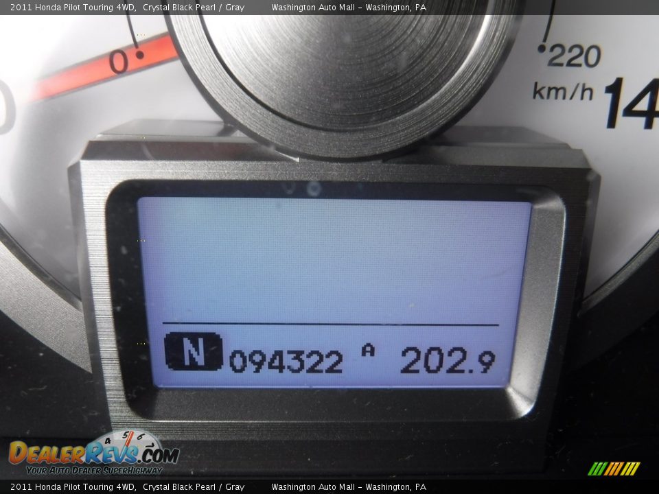 2011 Honda Pilot Touring 4WD Crystal Black Pearl / Gray Photo #25