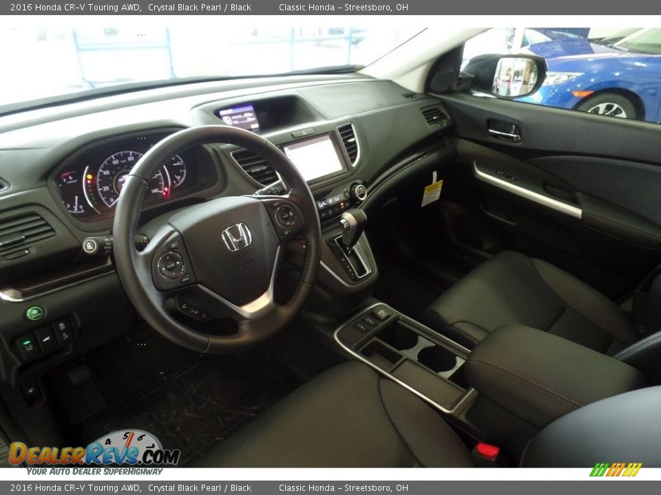 2016 Honda CR-V Touring AWD Crystal Black Pearl / Black Photo #6