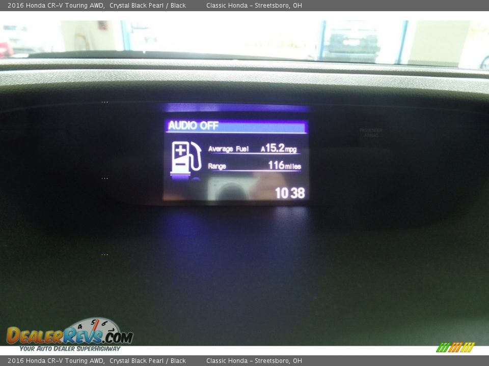 2016 Honda CR-V Touring AWD Crystal Black Pearl / Black Photo #14