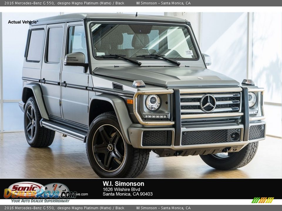 2016 Mercedes-Benz G 550 designo Magno Platinum (Matte) / Black Photo #1