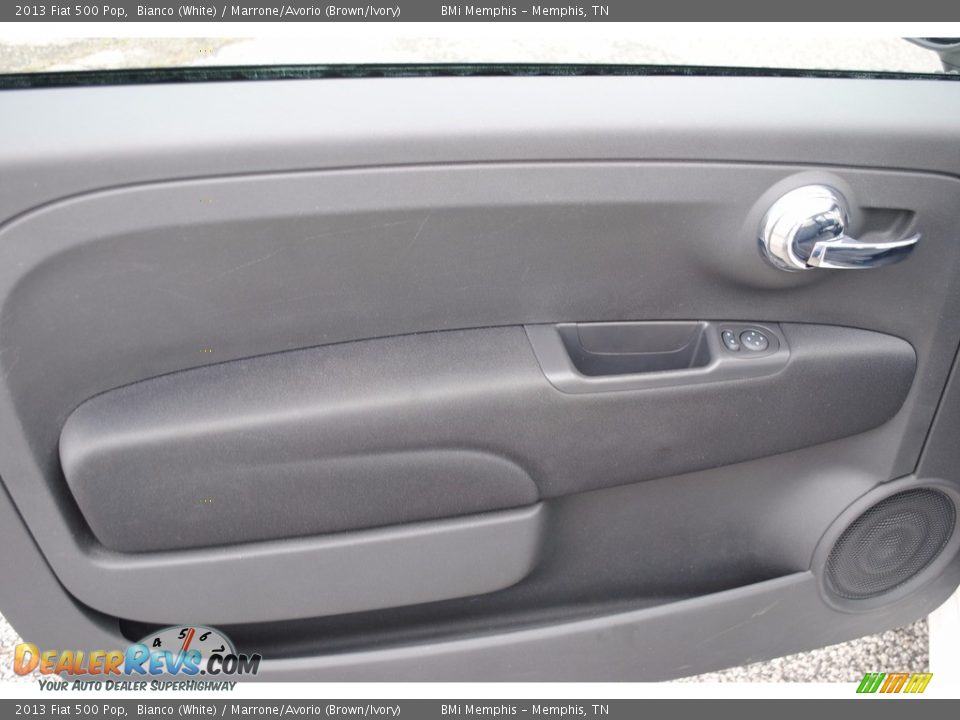 2013 Fiat 500 Pop Bianco (White) / Marrone/Avorio (Brown/Ivory) Photo #9