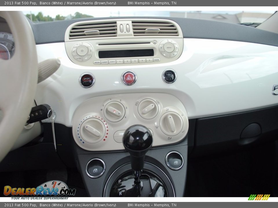 2013 Fiat 500 Pop Bianco (White) / Marrone/Avorio (Brown/Ivory) Photo #13