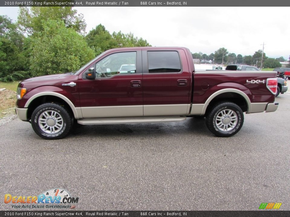 2010 Ford F150 King Ranch SuperCrew 4x4 Royal Red Metallic / Tan Photo #1