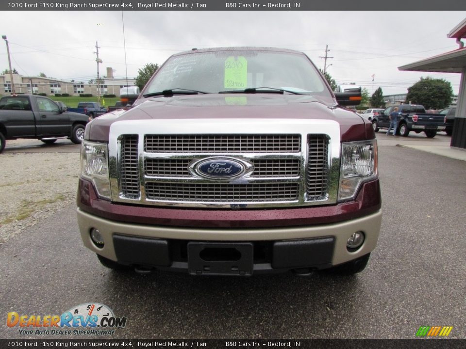 2010 Ford F150 King Ranch SuperCrew 4x4 Royal Red Metallic / Tan Photo #3