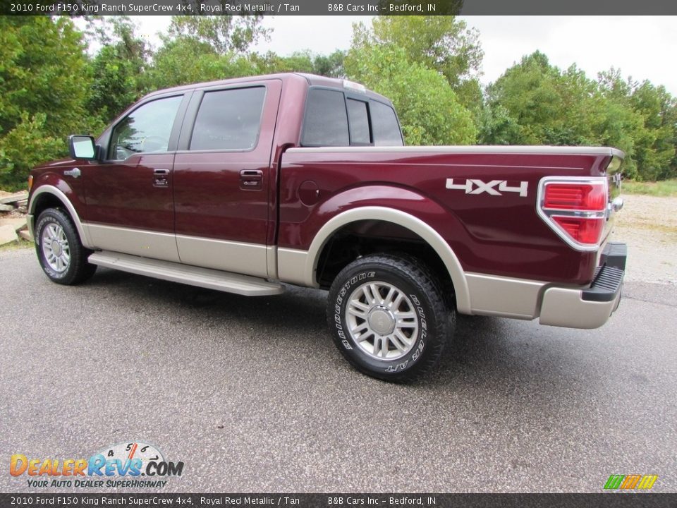 2010 Ford F150 King Ranch SuperCrew 4x4 Royal Red Metallic / Tan Photo #5