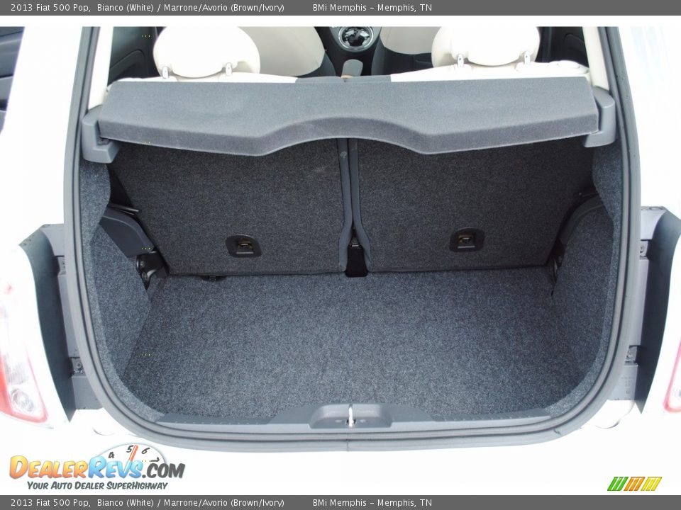 2013 Fiat 500 Pop Bianco (White) / Marrone/Avorio (Brown/Ivory) Photo #21
