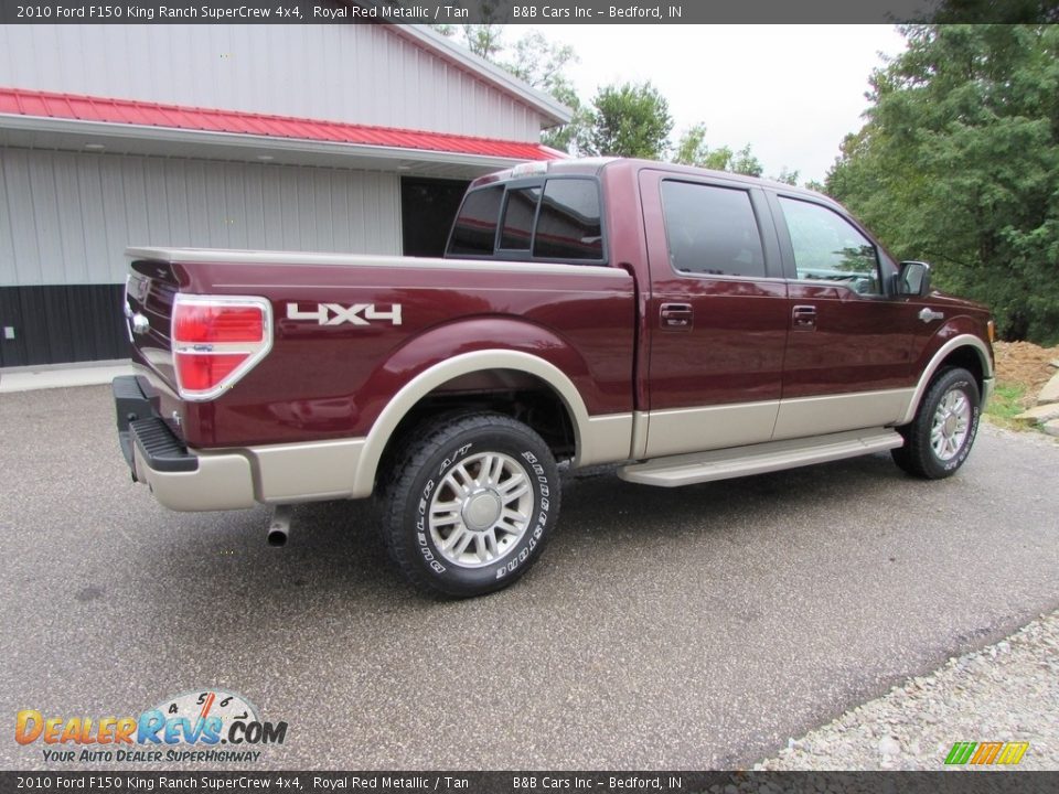 2010 Ford F150 King Ranch SuperCrew 4x4 Royal Red Metallic / Tan Photo #6