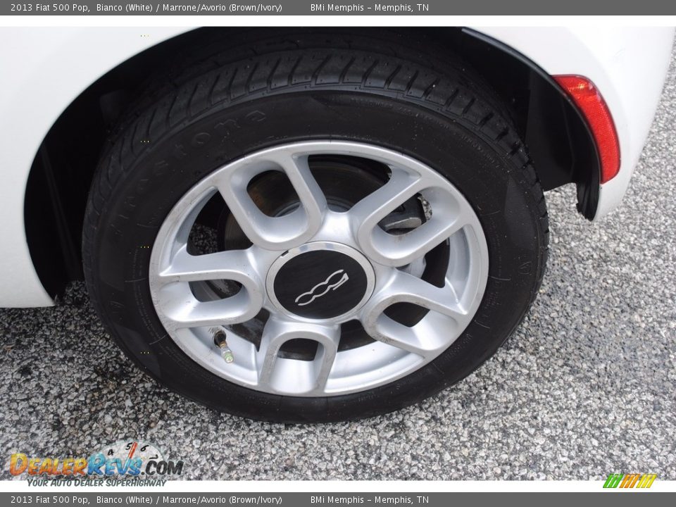 2013 Fiat 500 Pop Bianco (White) / Marrone/Avorio (Brown/Ivory) Photo #22