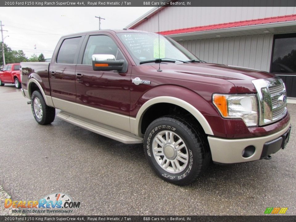 2010 Ford F150 King Ranch SuperCrew 4x4 Royal Red Metallic / Tan Photo #7