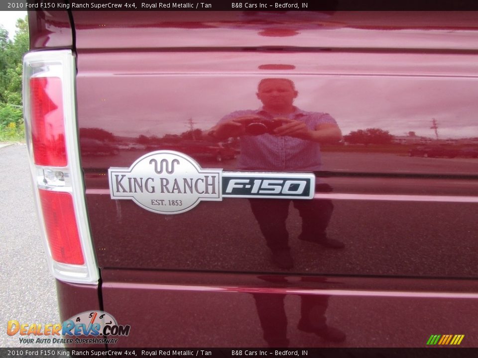 2010 Ford F150 King Ranch SuperCrew 4x4 Royal Red Metallic / Tan Photo #13