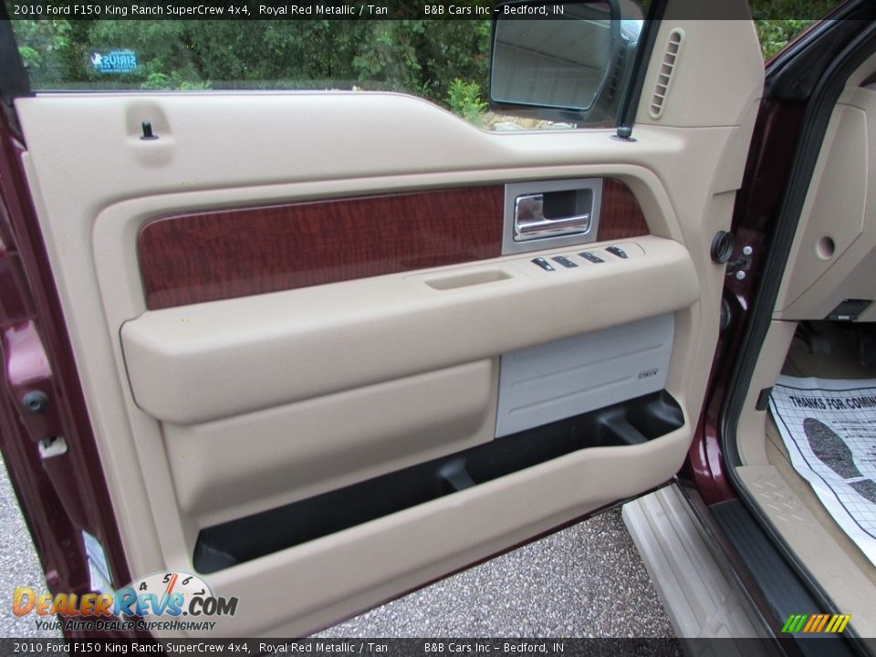 2010 Ford F150 King Ranch SuperCrew 4x4 Royal Red Metallic / Tan Photo #27