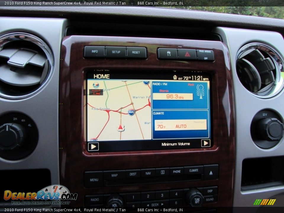 2010 Ford F150 King Ranch SuperCrew 4x4 Royal Red Metallic / Tan Photo #34