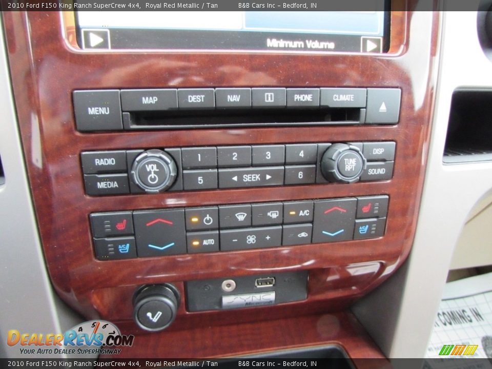 2010 Ford F150 King Ranch SuperCrew 4x4 Royal Red Metallic / Tan Photo #36