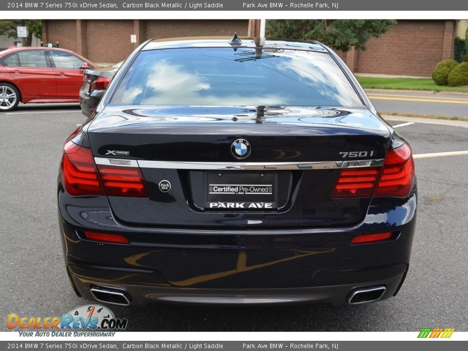 2014 BMW 7 Series 750i xDrive Sedan Carbon Black Metallic / Light Saddle Photo #4