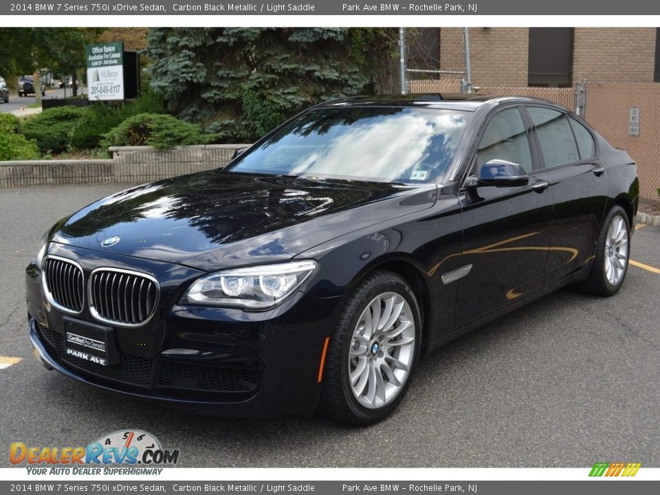 2014 BMW 7 Series 750i xDrive Sedan Carbon Black Metallic / Light Saddle Photo #6