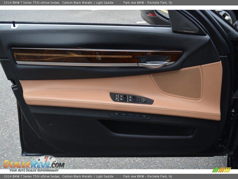 2014 BMW 7 Series 750i xDrive Sedan Carbon Black Metallic / Light Saddle Photo #8