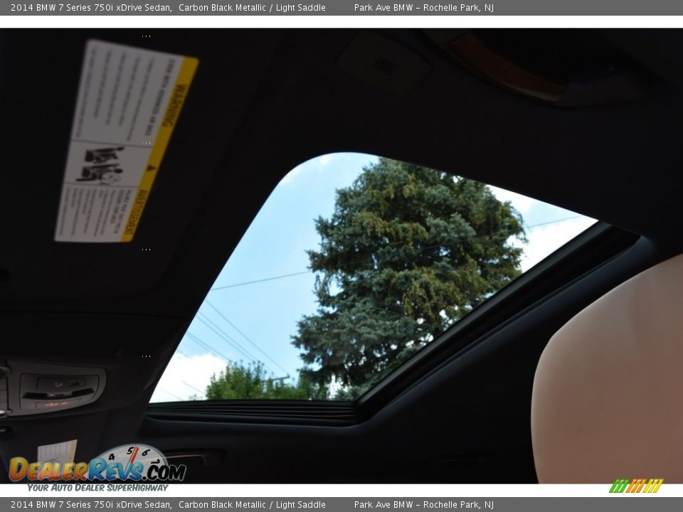 2014 BMW 7 Series 750i xDrive Sedan Carbon Black Metallic / Light Saddle Photo #14