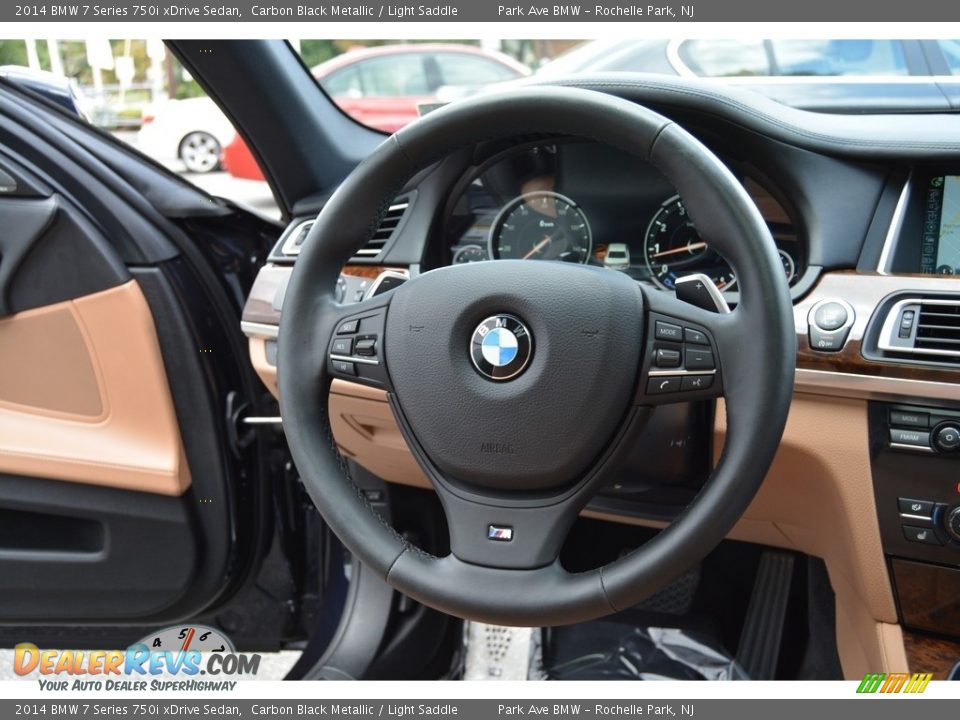 2014 BMW 7 Series 750i xDrive Sedan Carbon Black Metallic / Light Saddle Photo #18