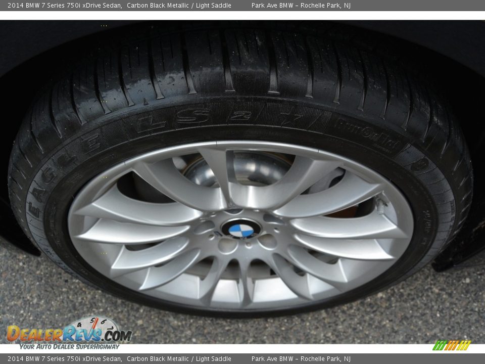 2014 BMW 7 Series 750i xDrive Sedan Carbon Black Metallic / Light Saddle Photo #33