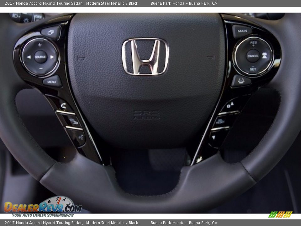 2017 Honda Accord Hybrid Touring Sedan Modern Steel Metallic / Black Photo #10