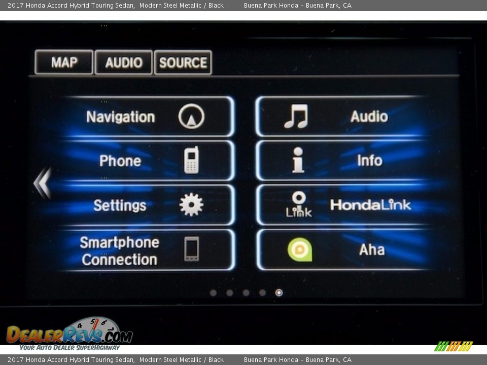 2017 Honda Accord Hybrid Touring Sedan Modern Steel Metallic / Black Photo #16