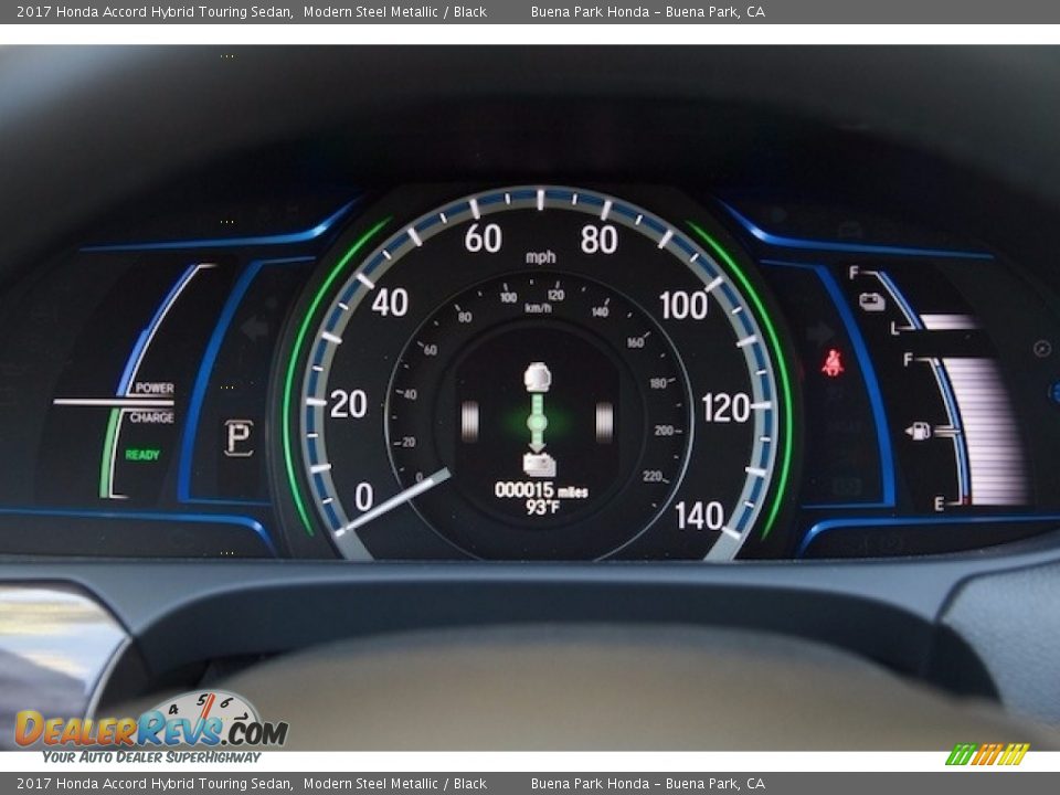 2017 Honda Accord Hybrid Touring Sedan Modern Steel Metallic / Black Photo #18