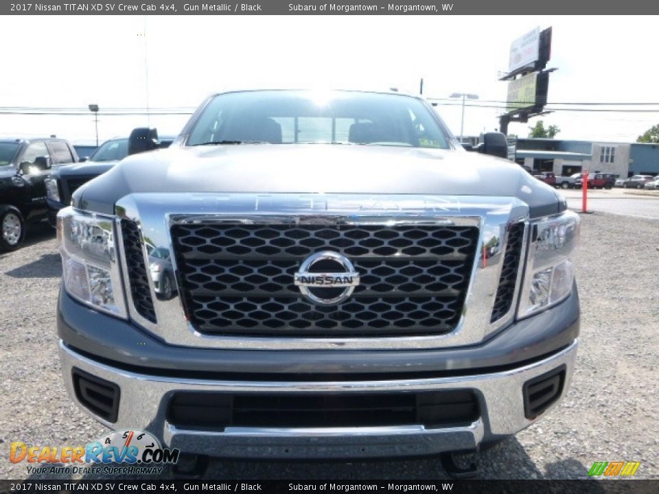2017 Nissan TITAN XD SV Crew Cab 4x4 Gun Metallic / Black Photo #12