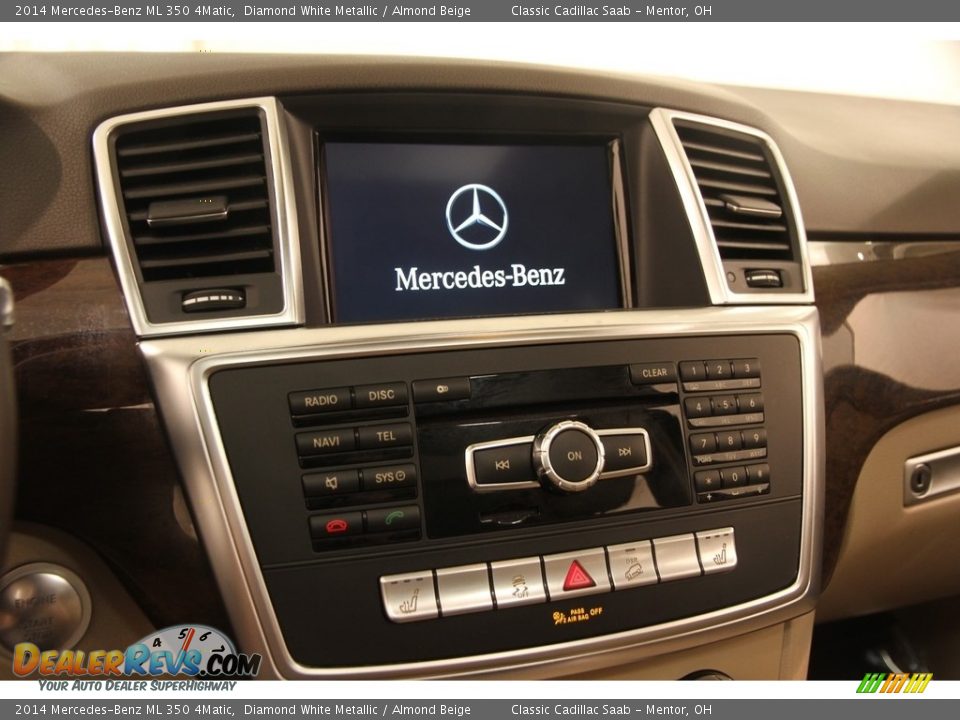 2014 Mercedes-Benz ML 350 4Matic Diamond White Metallic / Almond Beige Photo #8