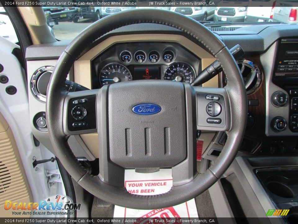 2014 Ford F250 Super Duty Lariat Crew Cab 4x4 Oxford White / Adobe Photo #20